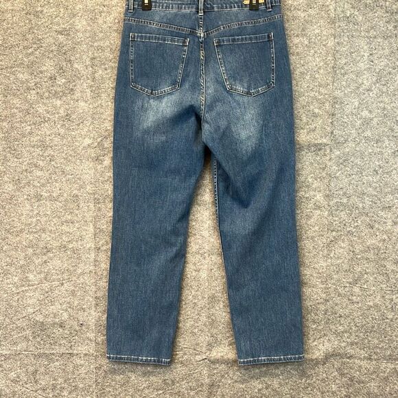 SOFT SURROUNDINGS Ultimate Denim Jeans Women's Sz 12 Blue High Rise Straight Leg - Picture 12 of 15